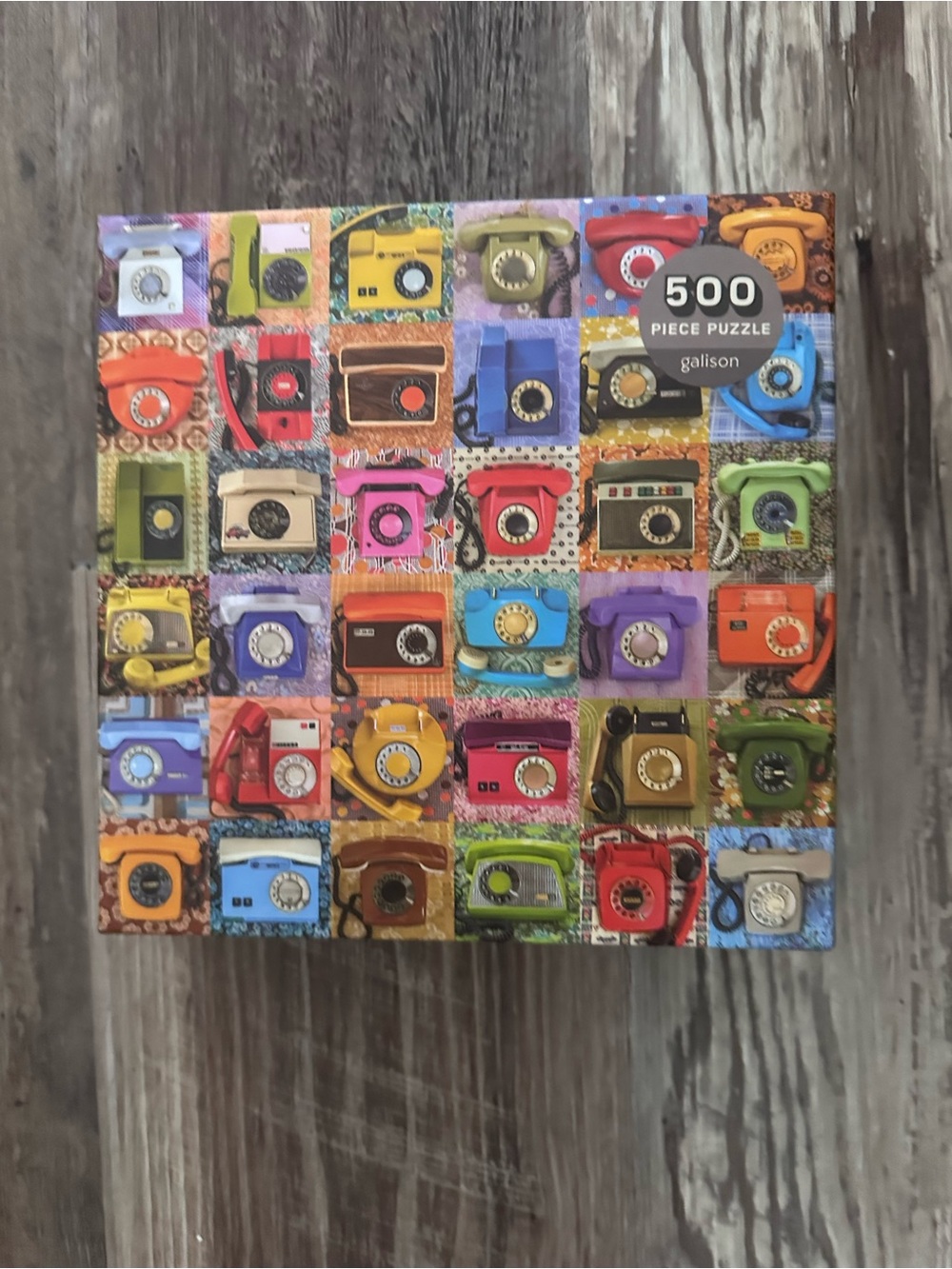 Galison 500-Piece Vintage Telephones Puzzle - Multicolor